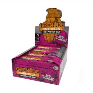 Barre protéinée Carb Killa de 60 g, saveur chocolat noir - framboise de la marque Grenade
